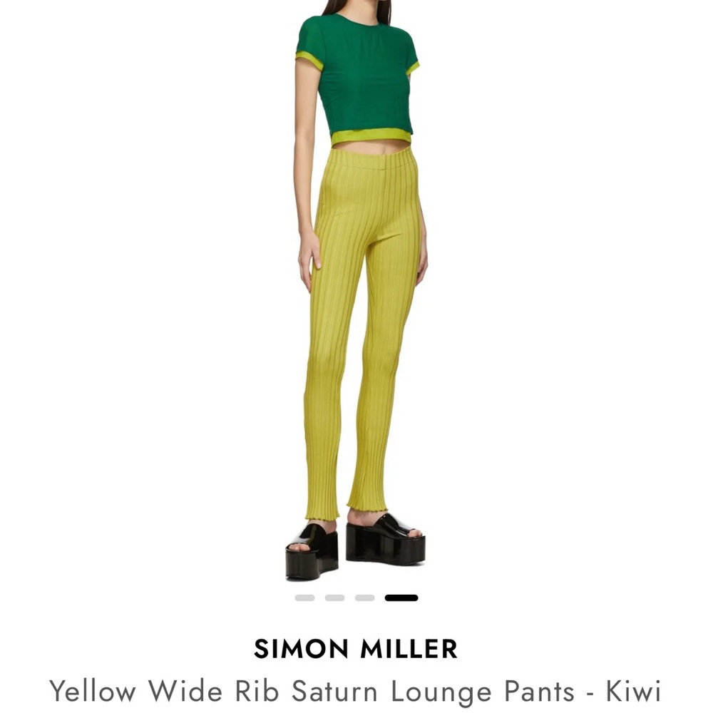 Simon Miller Saturn Skinny Ribbed Pant in Kiwi
